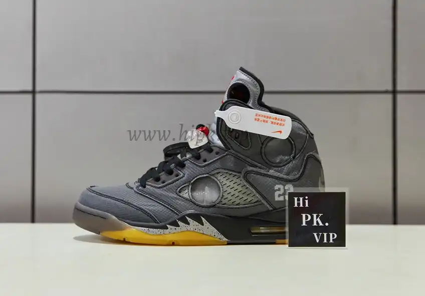 PK GOD Jordan 5 Retro Off-White Black CT8480 retail materials ready to ship