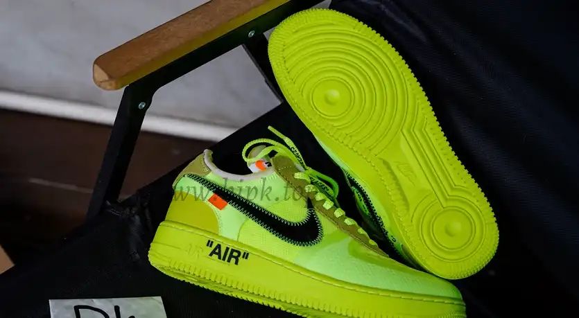 PK God OFF-WHITE x Nike Air Force 1 Volt OW AF1 Lemon Yellow AO4606-700 Ready to ship