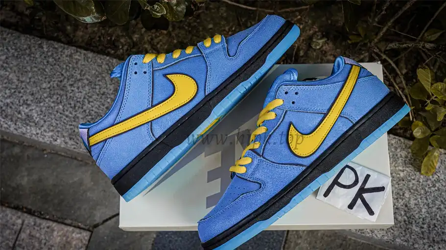 PK GOD The Powerpuff Girls x Nike Dunk SB Low Light Blue RETAIL MATERIALS READY TO SHIP