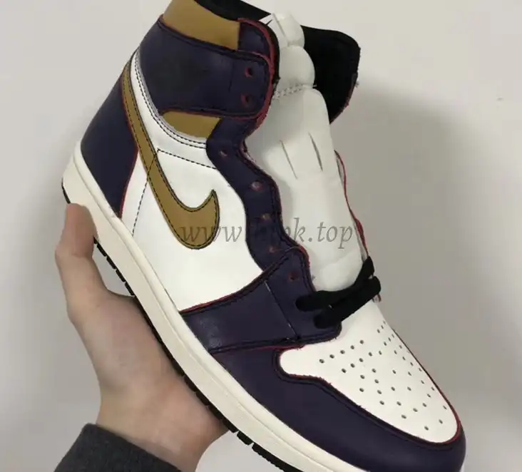 PK God 2019 Nike SB Air Jordan 1 Retro High OG Lakers Chicago Purple-Gold CD6578 Ready to ship