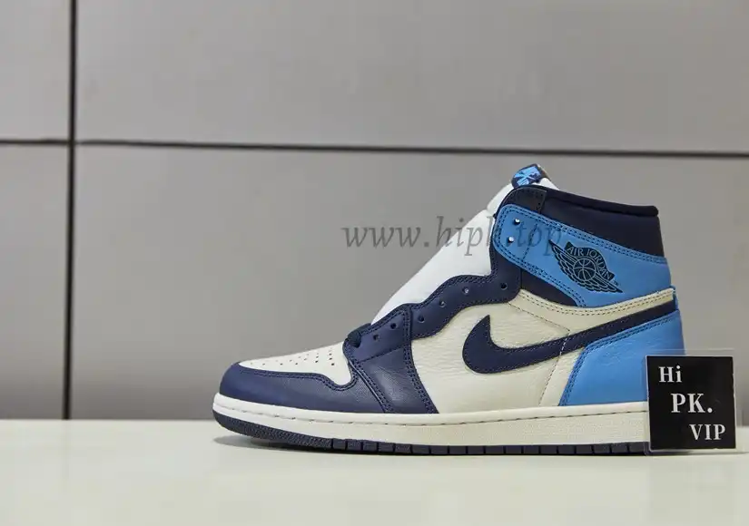 PK God Air Jordan 1 retro high OG Obsidian retail leather ready to ship