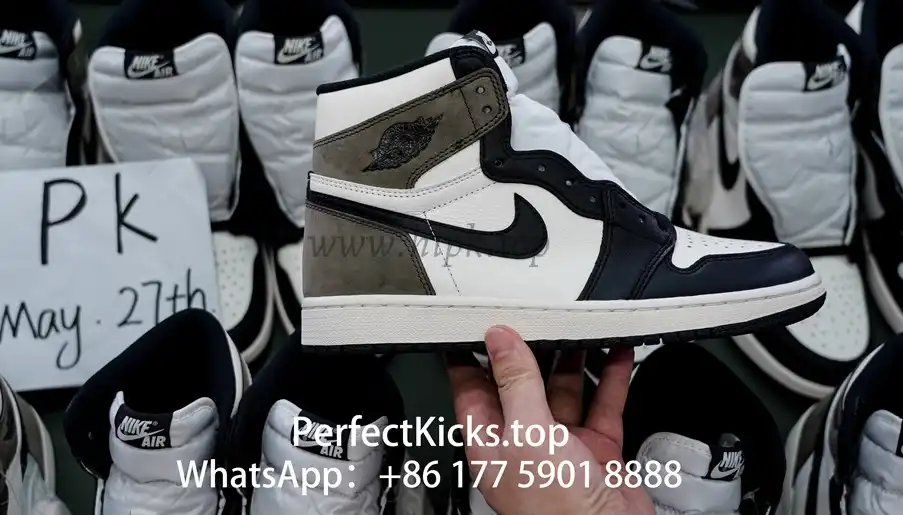 PK 4.0 Air jordan 1 High OG “Dark Mocha”retail materials ready to ship