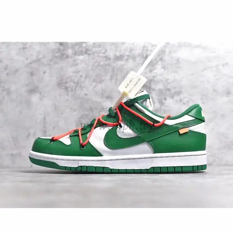 PK God exclusive OFF-WHITE x Futura x Nike Dunk white pine green retail materails ready to ship