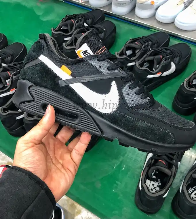 Pk God off white X air max 90 black aa7293-001 retail materials ready to ship