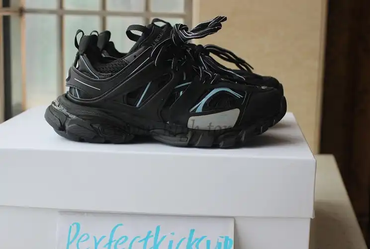 PK God exclusive Balencia Paris Track Sneakers Black Blue letter best version ready to ship