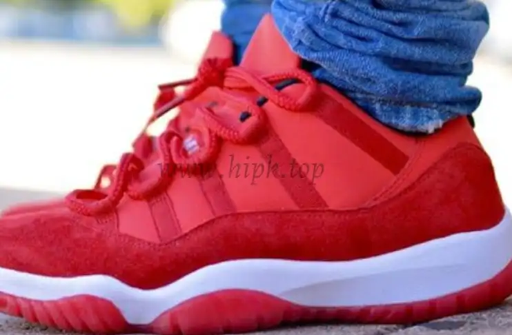 Authentic Air Jordan 11 Low Red Suede