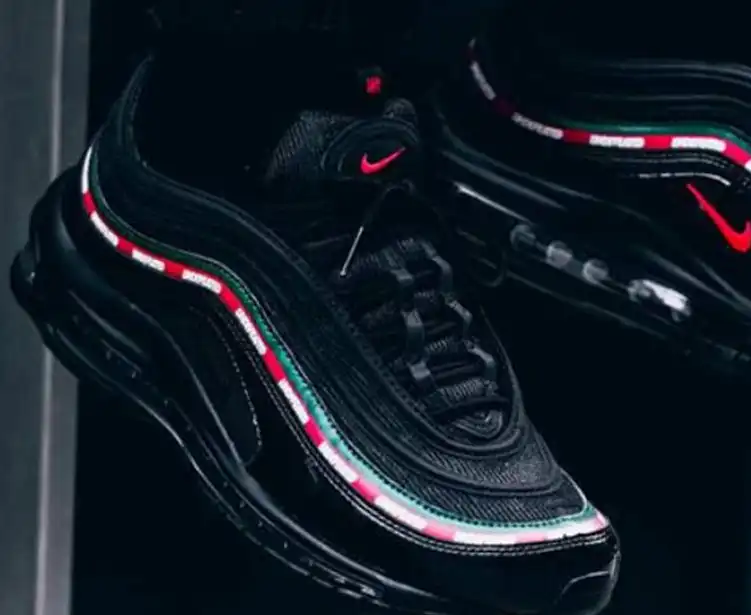 God Air Max 97 Undefeated Black Red Green retail materials preorder