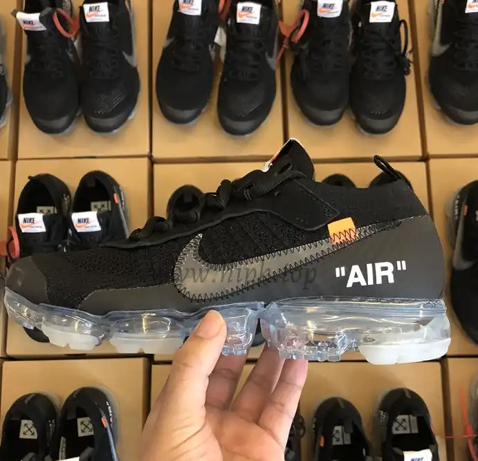 Pk God OFF-WHITE x Air Force 1 Low Black Silver retail materials ready to ship