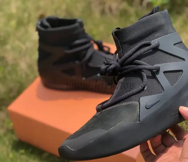 PK God Nike Air Fear of God 1 Triple Black retail materials ready to ship