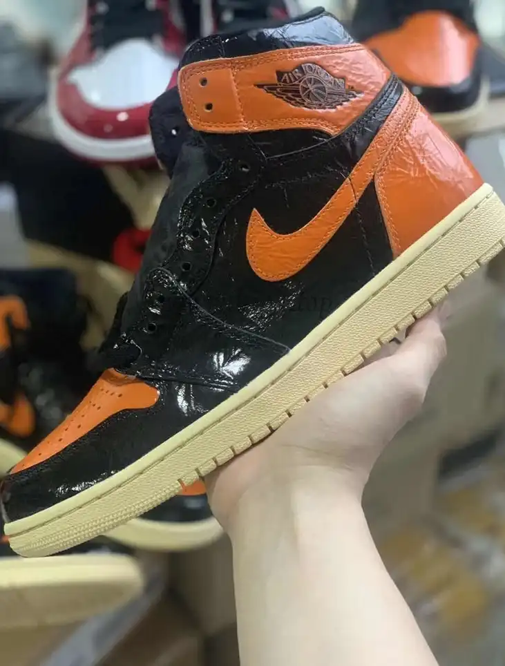 PK God Air Jordan 1 “Shattered Backboard 3.0 retailCrinkled Patent Leather ready to ship