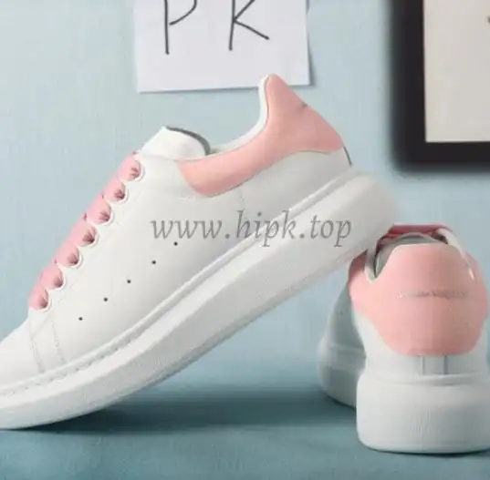 PK GOD Alxnder MC McQueen White smooth calf leather toe black leather heelbest version ready to ship