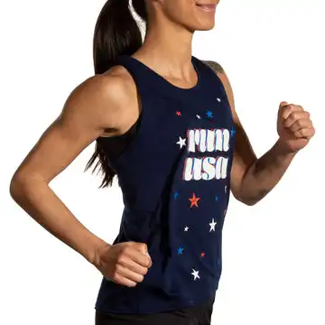 Affordable Women's Brooks Run USA Distance Tank 3.0 - 221670-403