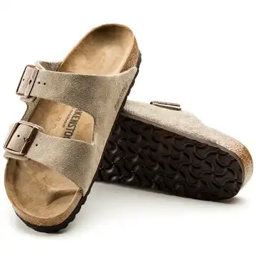 Affordable Unisex Birkenstock Arizona Suede Leather Taupe - BIRK-51461