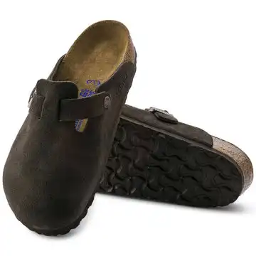 Affordable Men's Birkenstock Boston Suede Leather Clog - BIRK-660461