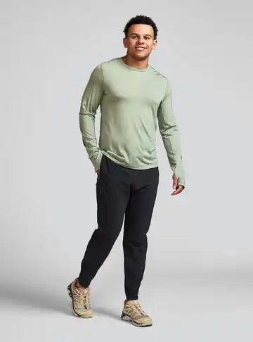 Affordable Men's Janji Repeat Merino Long Sleeve - MT22B-SGE