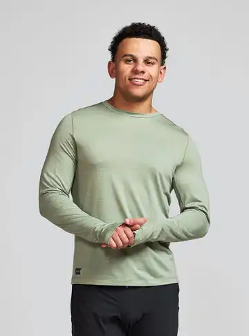 Affordable Men's Janji Repeat Merino Long Sleeve - MT22B-SGE