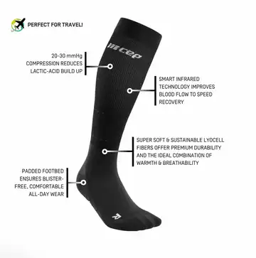 Affordable Men's CEP Infrared Recovery Compression Socks - WP305T