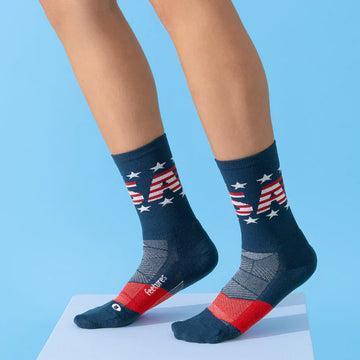 Cheap Feetures Elite Light Cushion Mini Crew Socks - USA Navy - FEET-E9030678