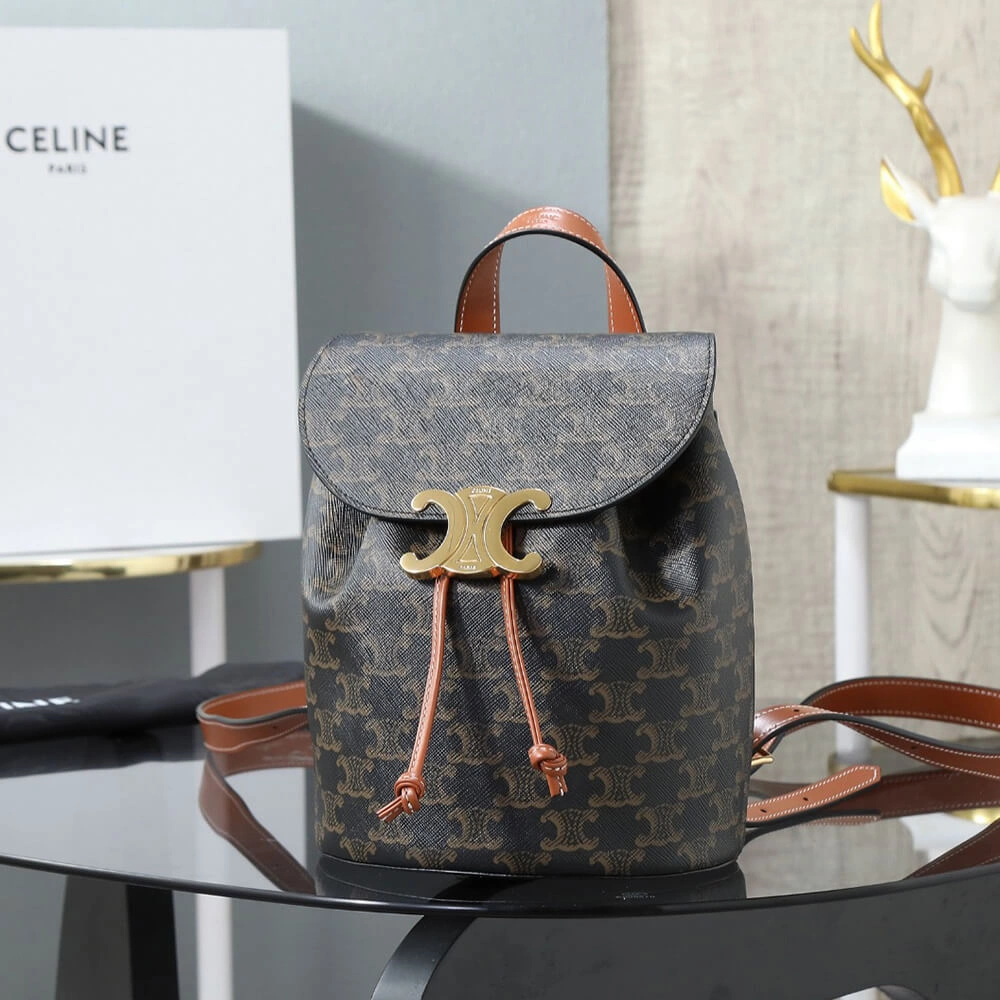 Refined BACKPACK CELINE BONNIE IN Triomphe Canvas and calfskin(HIGH-END GRADE) 1631