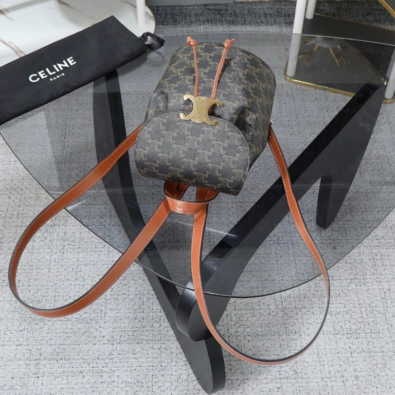 Refined BACKPACK CELINE BONNIE IN Triomphe Canvas and calfskin(HIGH-END GRADE) 1631