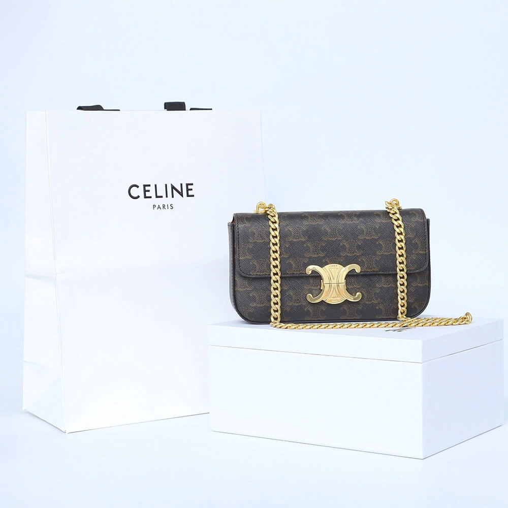CELINE CHAIN SHOULDER BAG CLAUDE Fashionable 1627