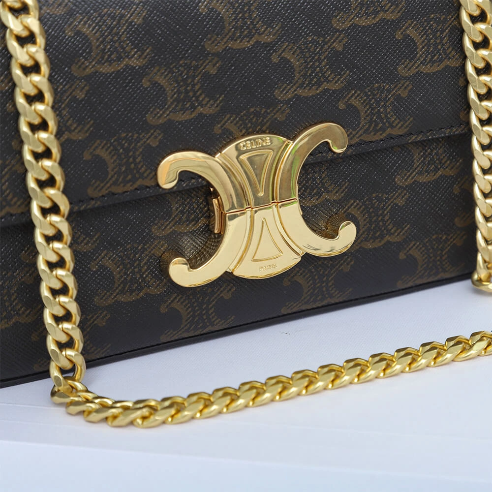 CELINE CHAIN SHOULDER BAG CLAUDE Fashionable 1627