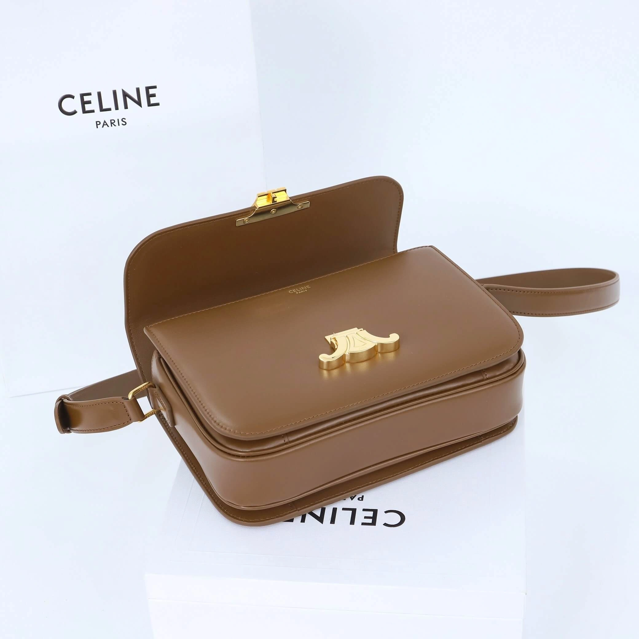CELINE CLASSIQUE TRIOMPHE BAG IN CALFSKIN Classic 1611