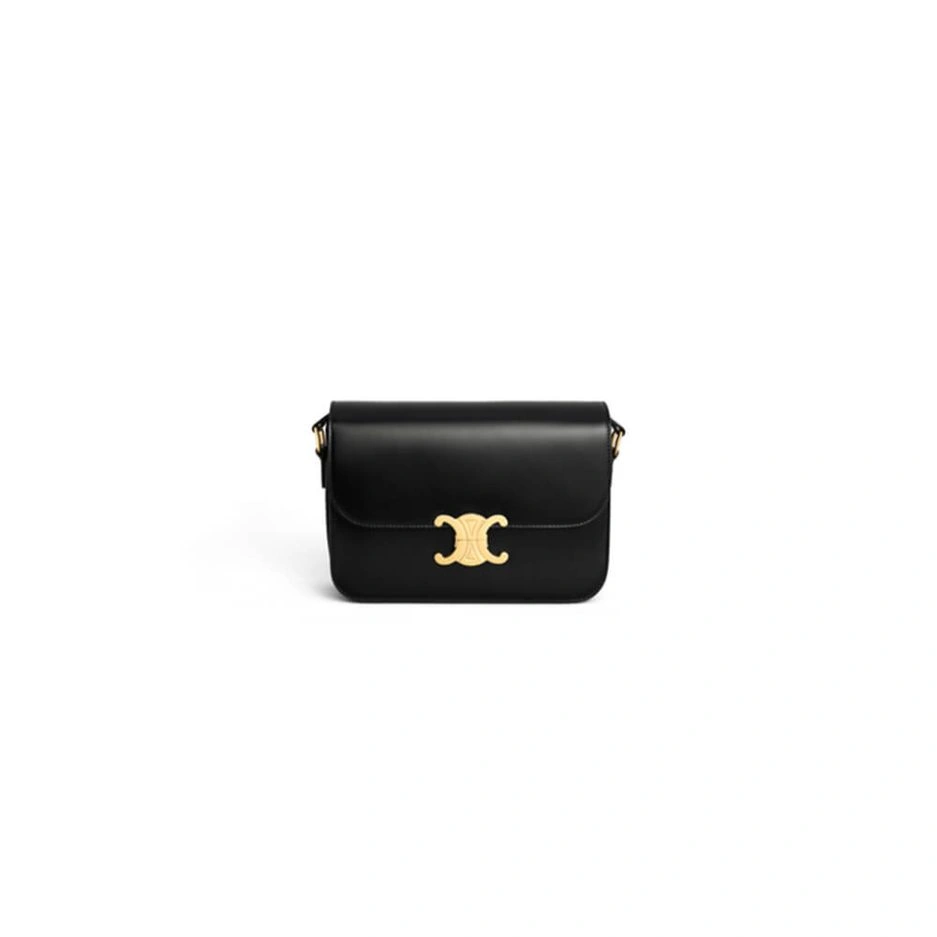 CELINE CLASSIQUE TRIOMPHE BAG IN SHINY CALFSKIN(high-end grade) Supportive 1637