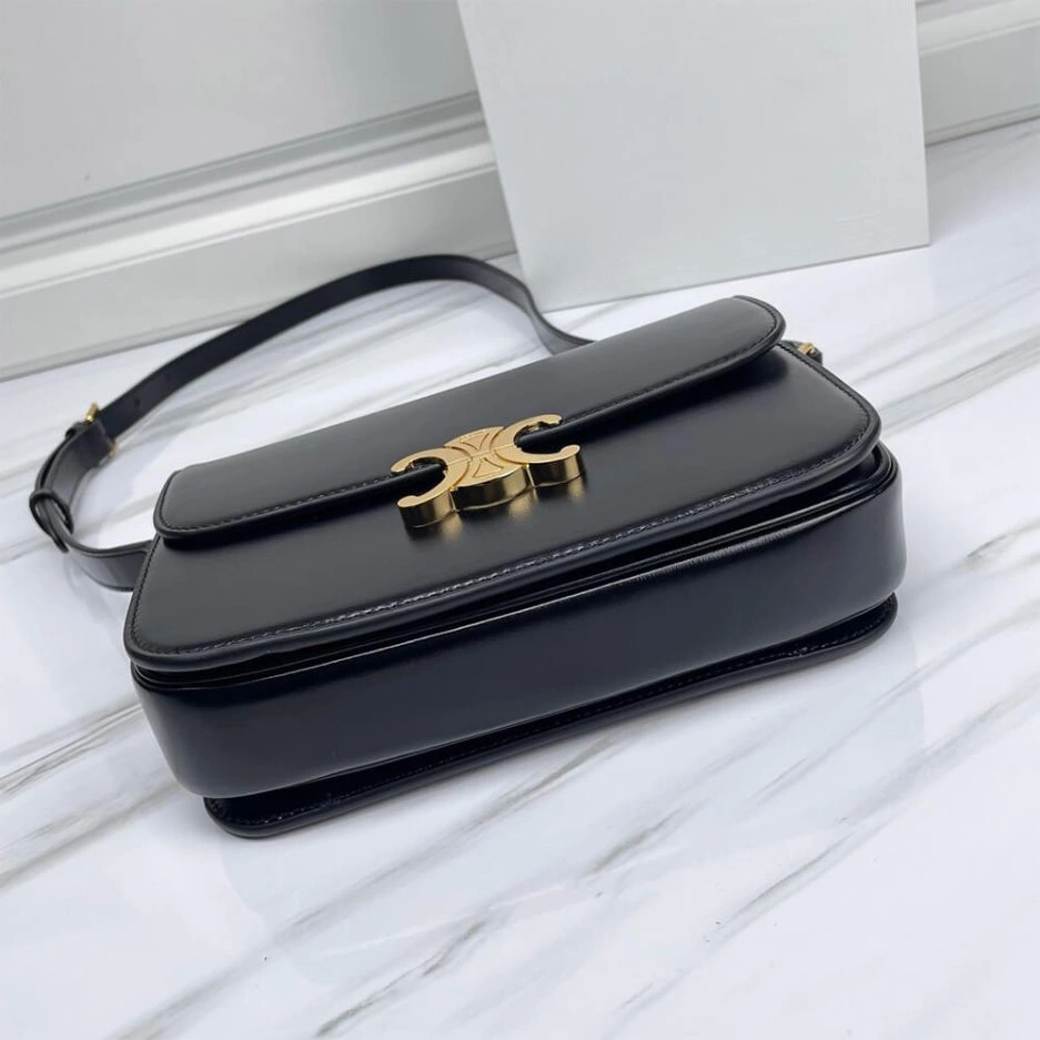 CELINE CLASSIQUE TRIOMPHE BAG IN SHINY CALFSKIN(high-end grade) Supportive 1637