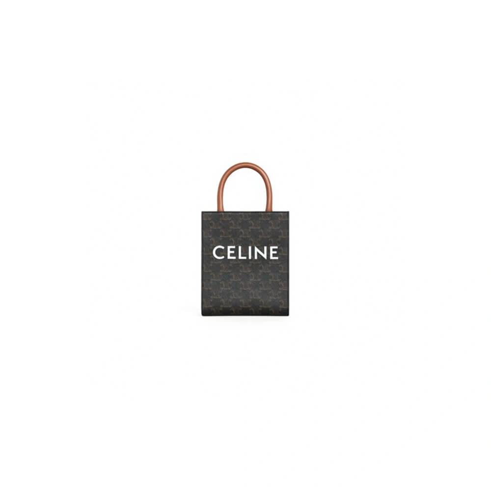 Elegant CELINE Mini Vertical Cabas IN Triomphe Canvas with Celine print 1595