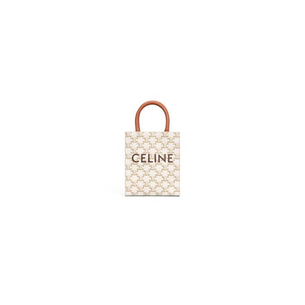 Comfortable CELINE Mini Vertical Cabas IN Triomphe Canvas with Celine print 1614