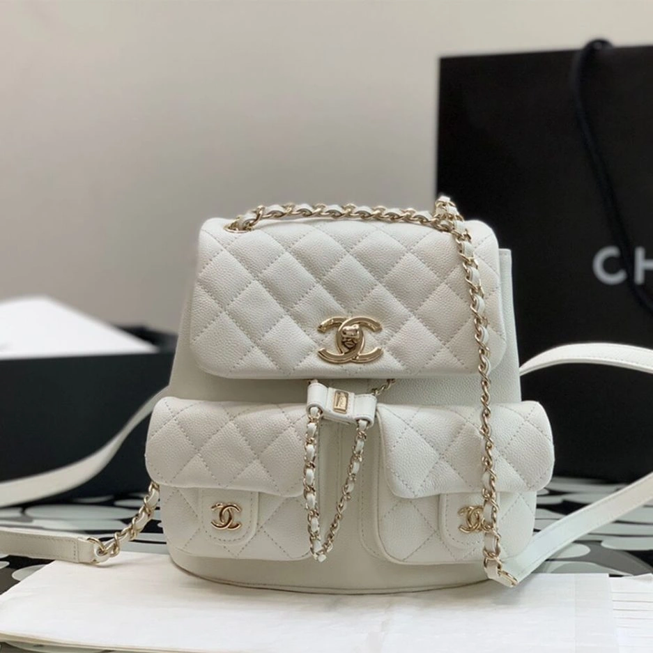 Trendy CHANEL  Caviar Backpack 1075