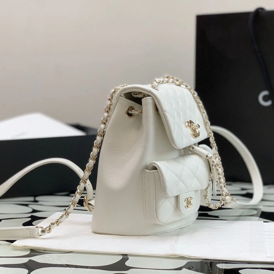 Trendy CHANEL  Caviar Backpack 1075