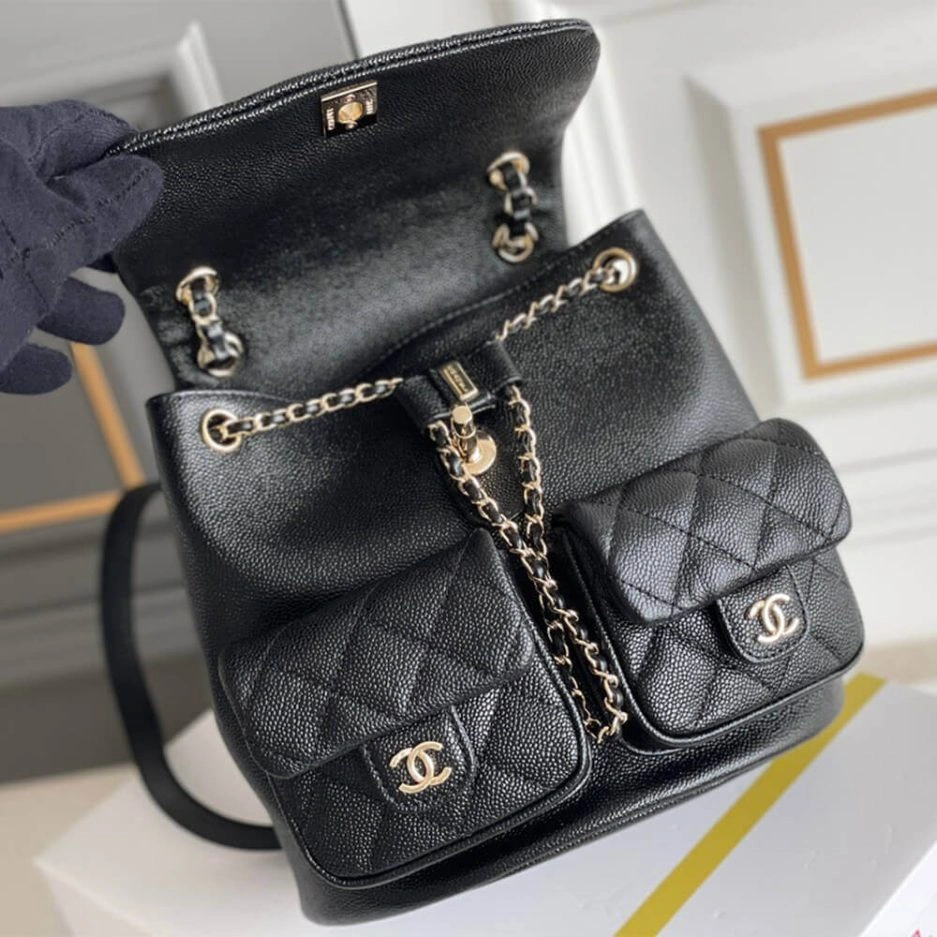 CHANEL  Caviar Backpack Comfortable 1070