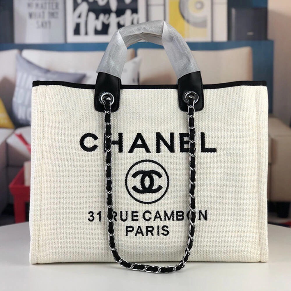 Colorful CHANEL Deauville Large Tote 1199