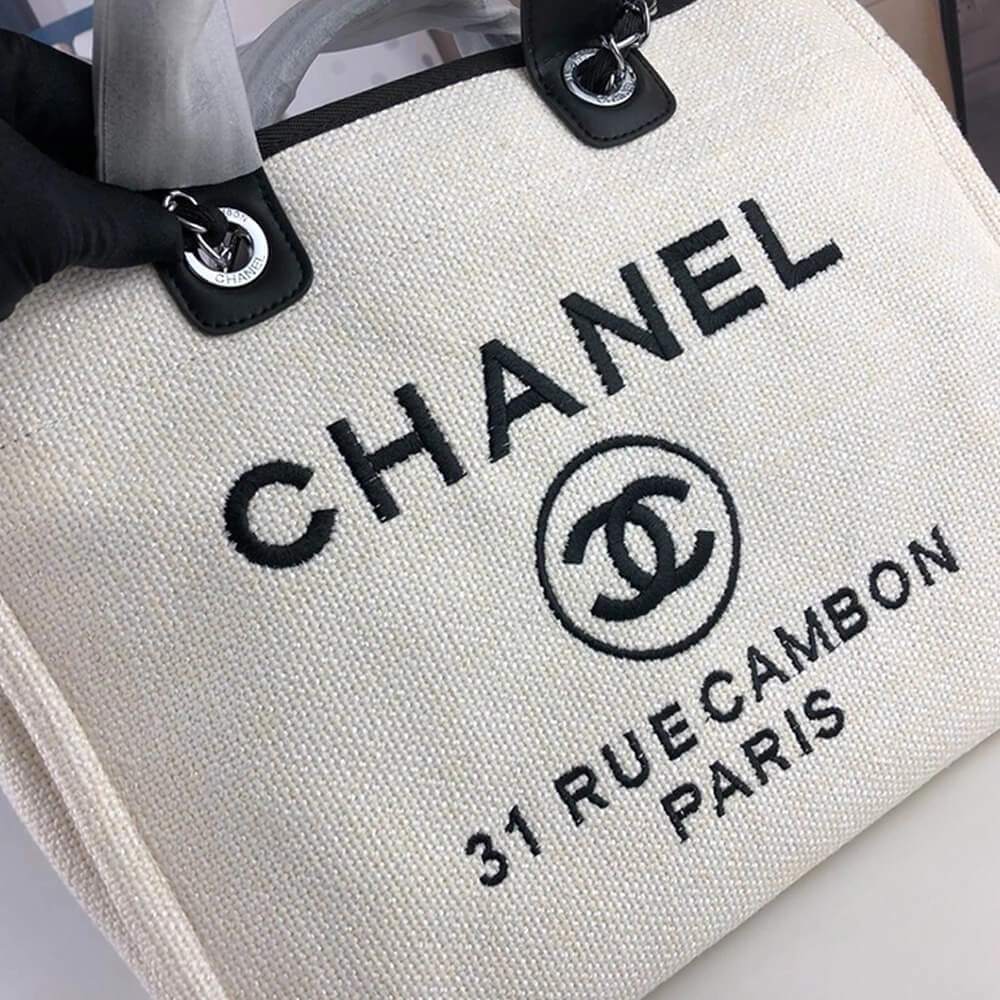 Colorful CHANEL Deauville Large Tote 1199