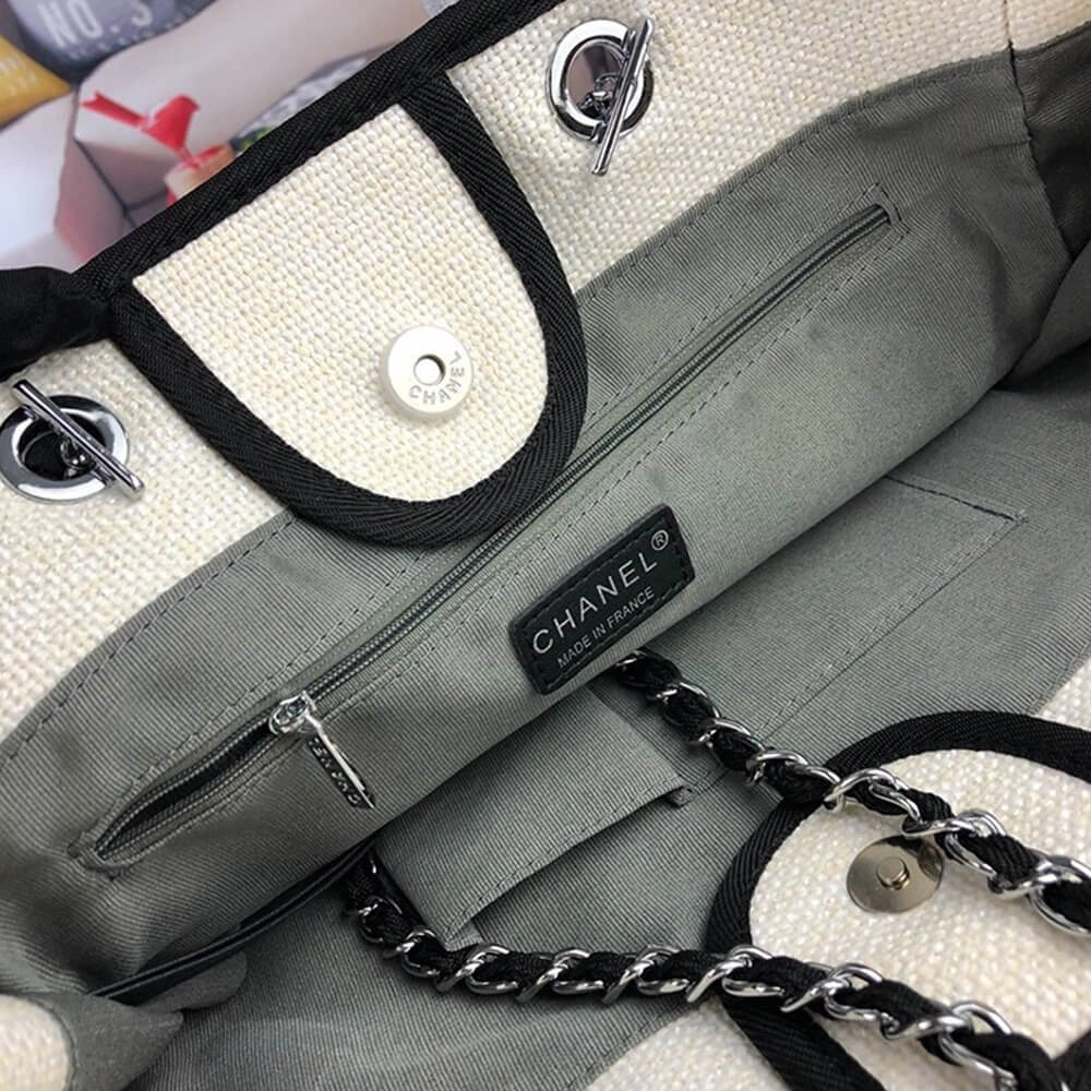 Colorful CHANEL Deauville Large Tote 1199