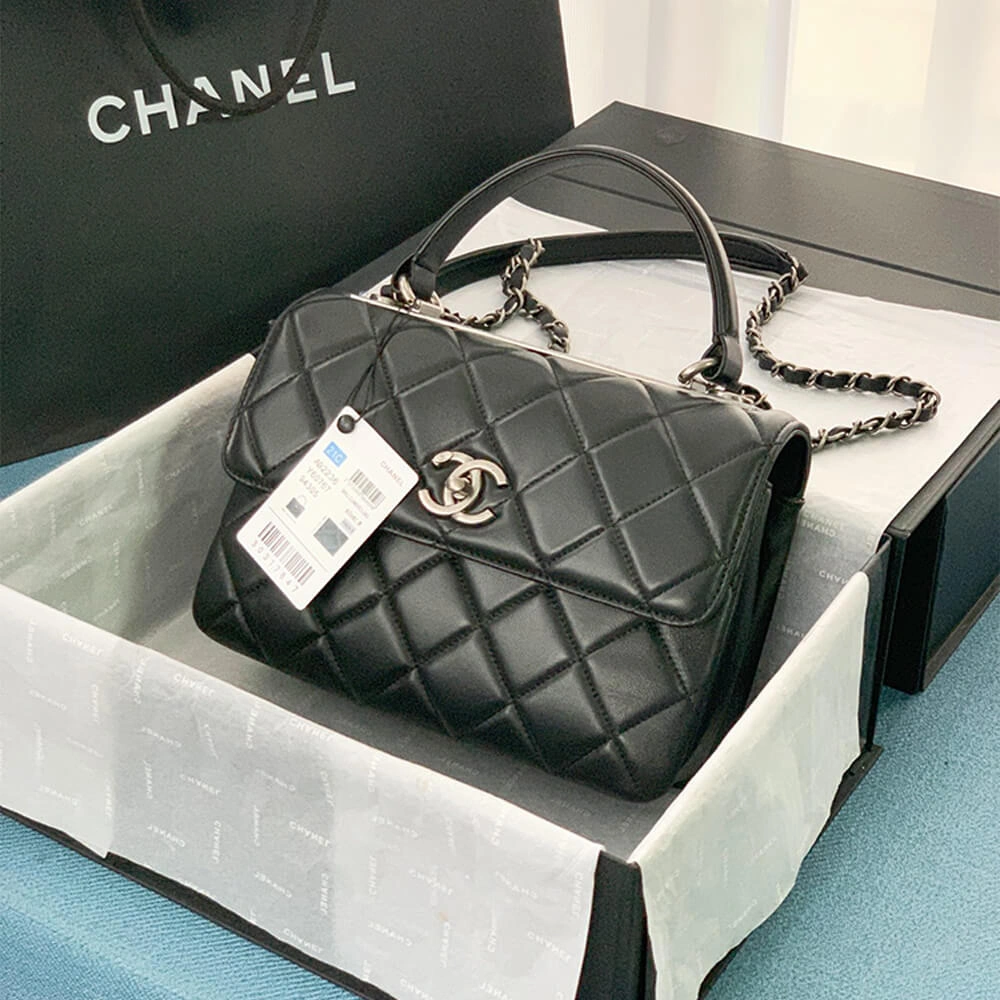 CHANEL FLAP BAG WITH TOP HANDLE Original 1191