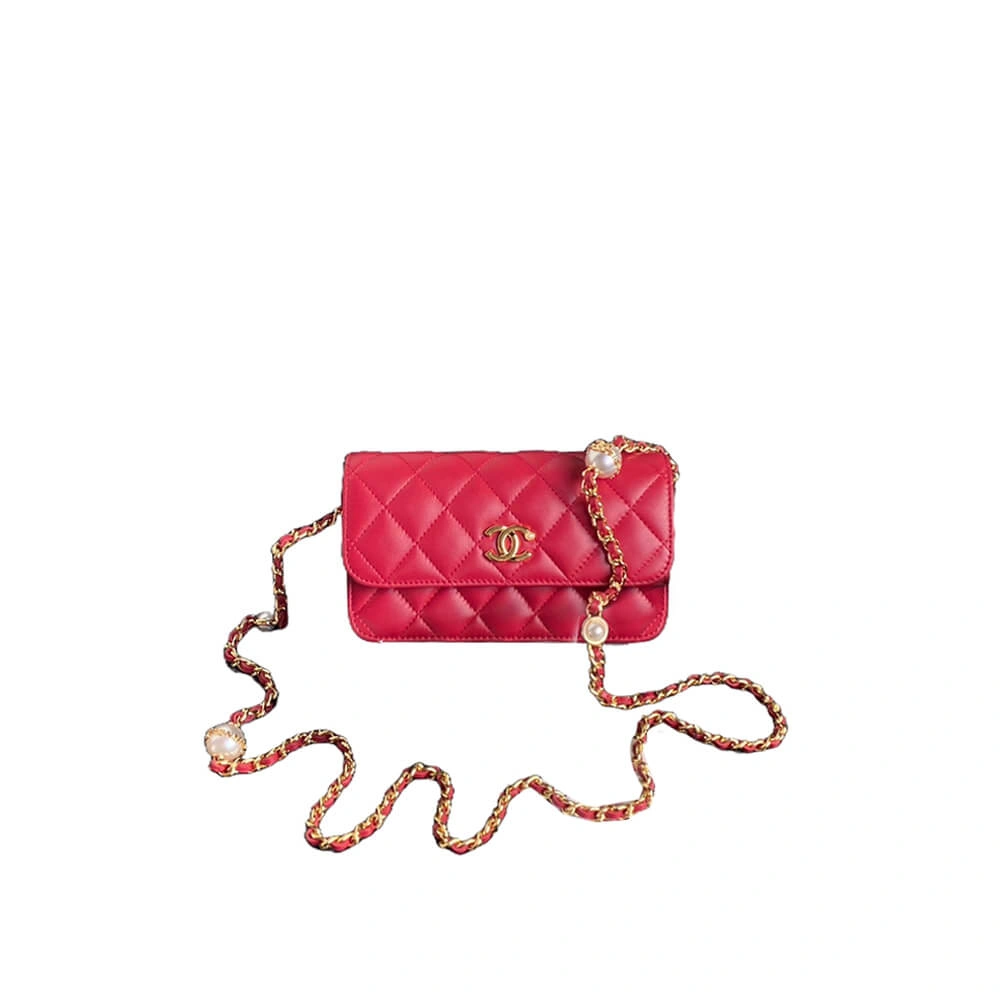 CHANEL Flap Phone Holder with Chain(HIGH-END GRADE) Reliable 1117
