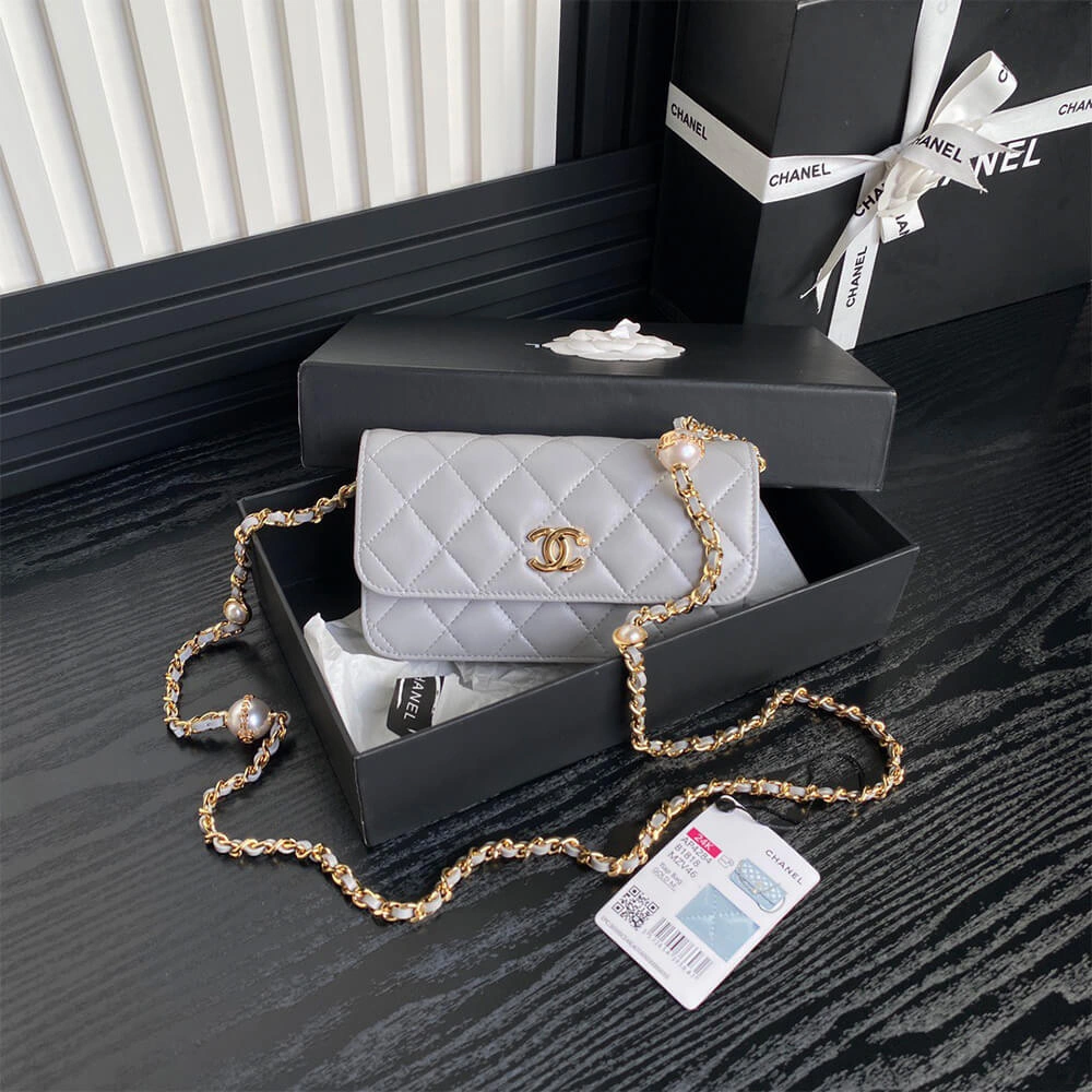CHANEL Flap Phone Holder with Chain(HIGH-END GRADE) TimelessDesign 1136