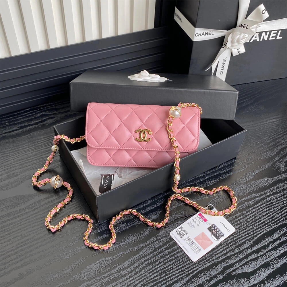 CHANEL Flap Phone Holder with Chain(HIGH-END GRADE) SoftTouch 1057