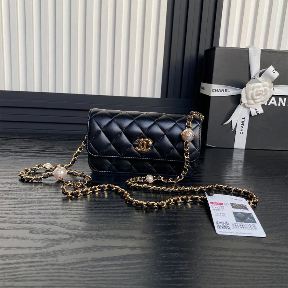 TechFriendly CHANEL Flap Phone Holder with Chain(HIGH-END GRADE) 1145