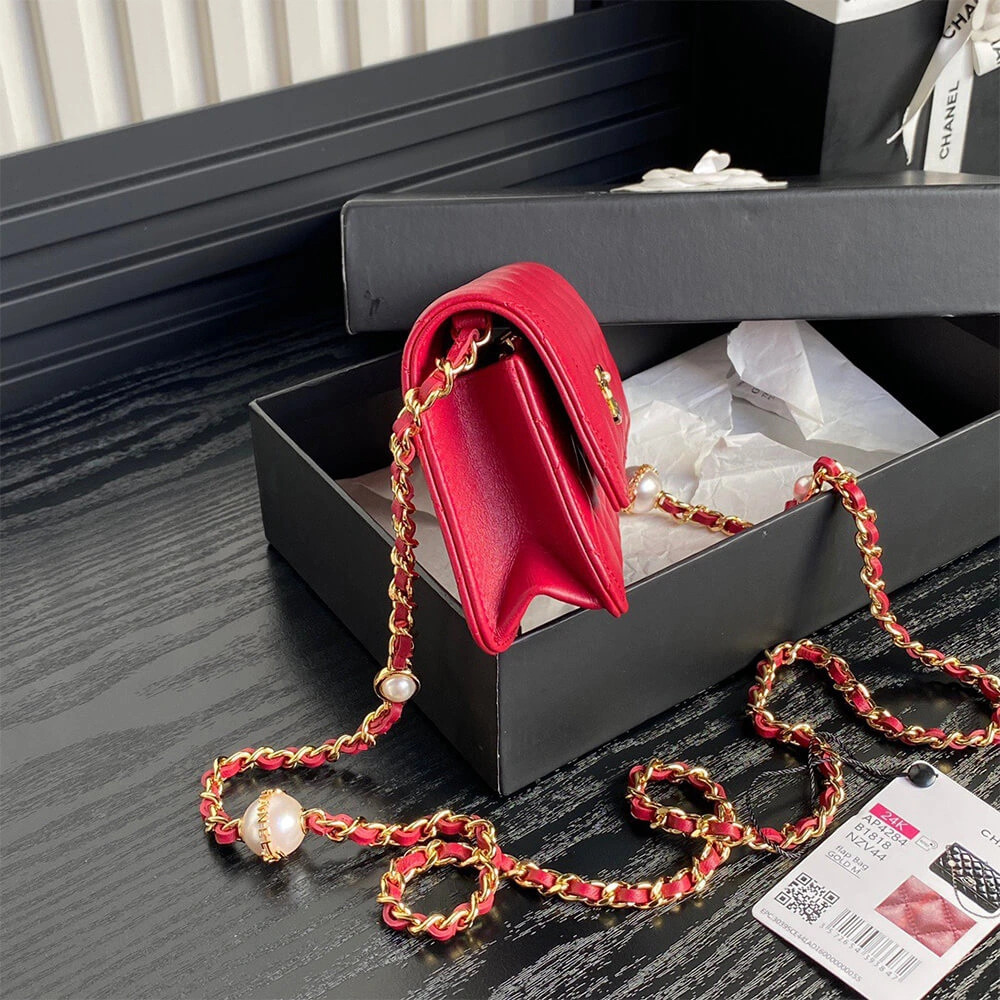 CHANEL Flap Phone Holder with Chain(HIGH-END GRADE) Reliable 1117