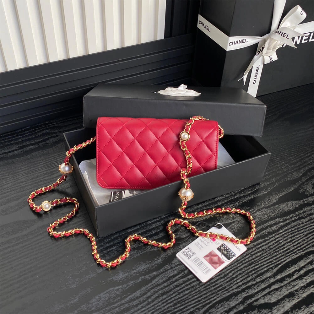 CHANEL Flap Phone Holder with Chain(HIGH-END GRADE) Reliable 1117