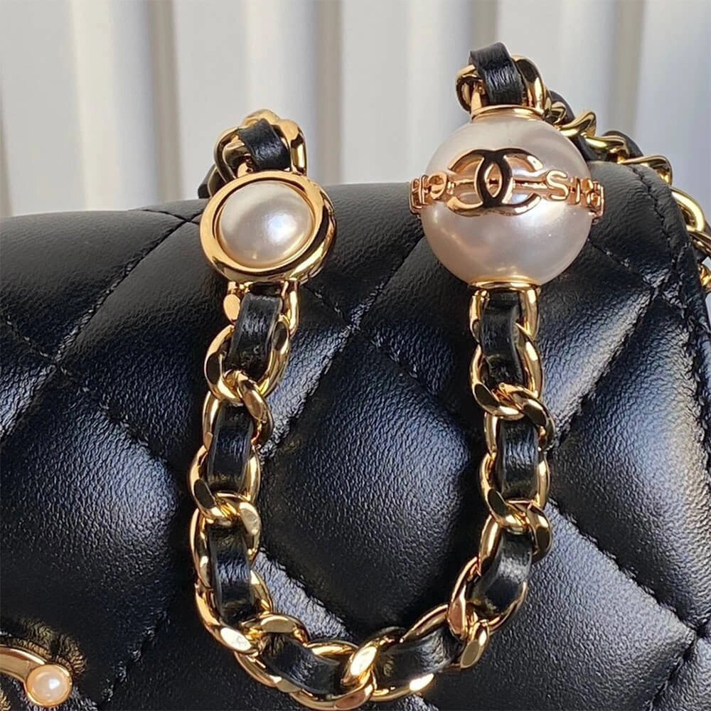 TechFriendly CHANEL Flap Phone Holder with Chain(HIGH-END GRADE) 1145