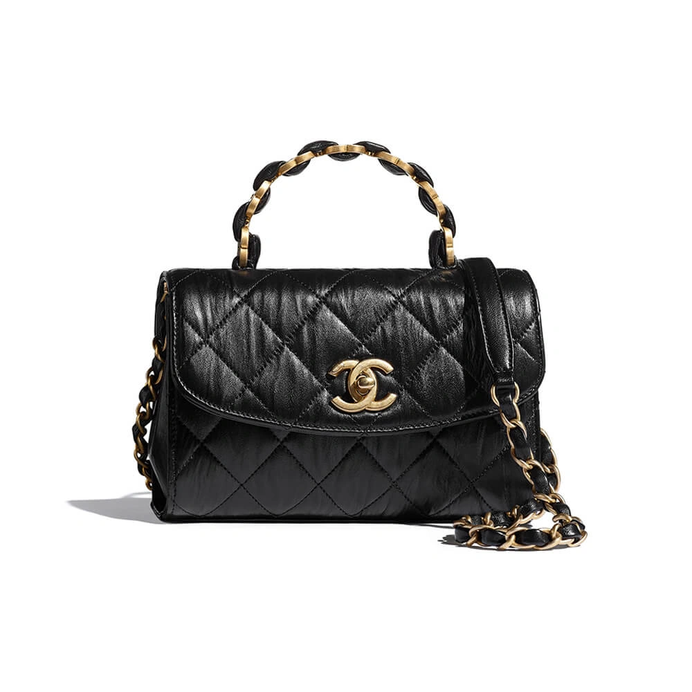 Durable CHANEL Mini Flap Bag with Top Handle 1220