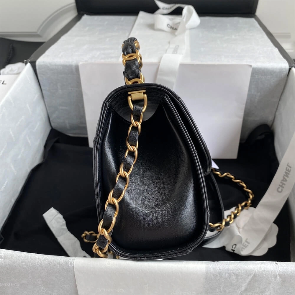 Durable CHANEL Mini Flap Bag with Top Handle 1220
