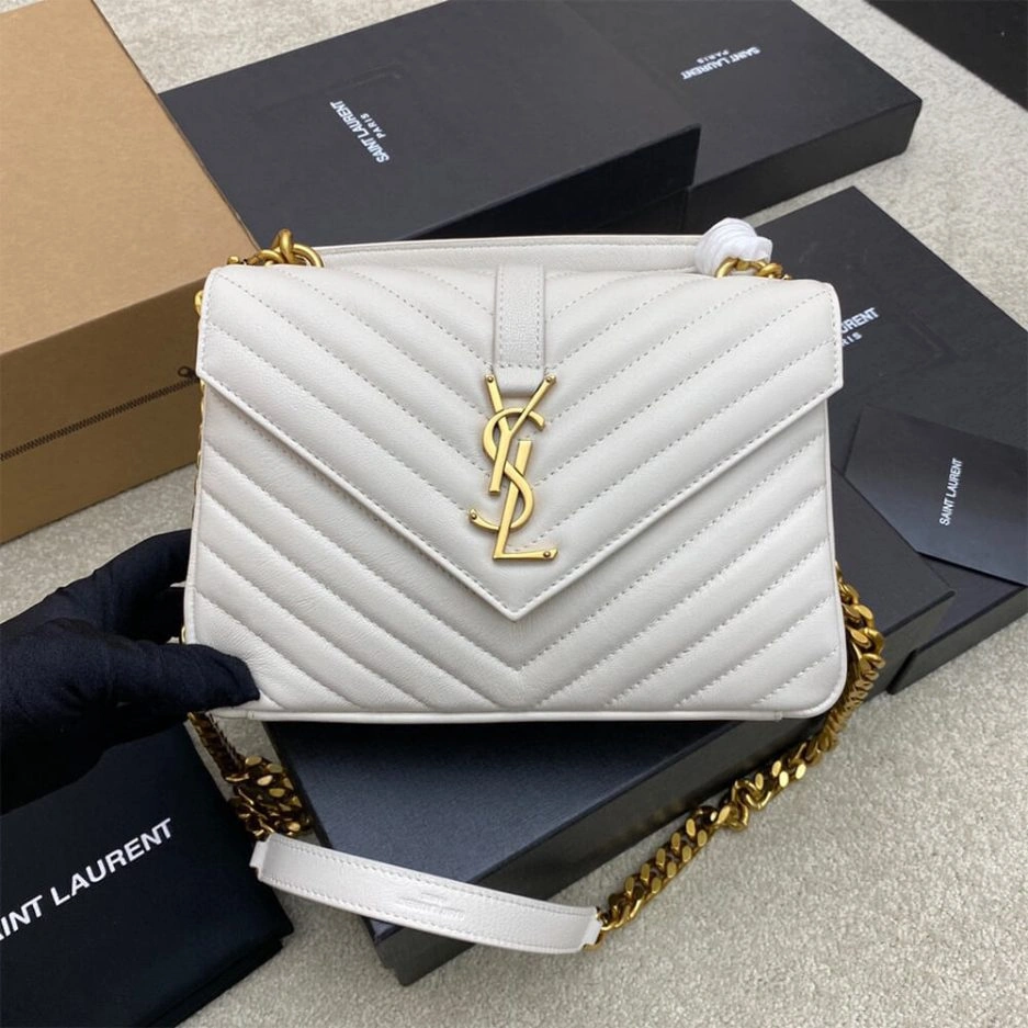 COLLEGE MEDIUM CHAIN BAG IN QUILTED LEATHER FlexibleFit 1480