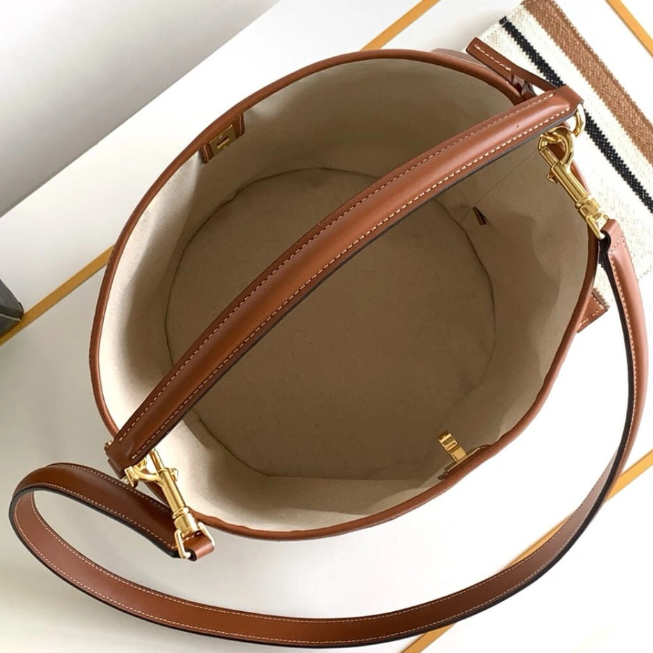 UrbanStyle Celine BUCKET 16 BAG IN STRIPED TEXTILE WITH CELINE JACQUARD(high-end grade) 1608