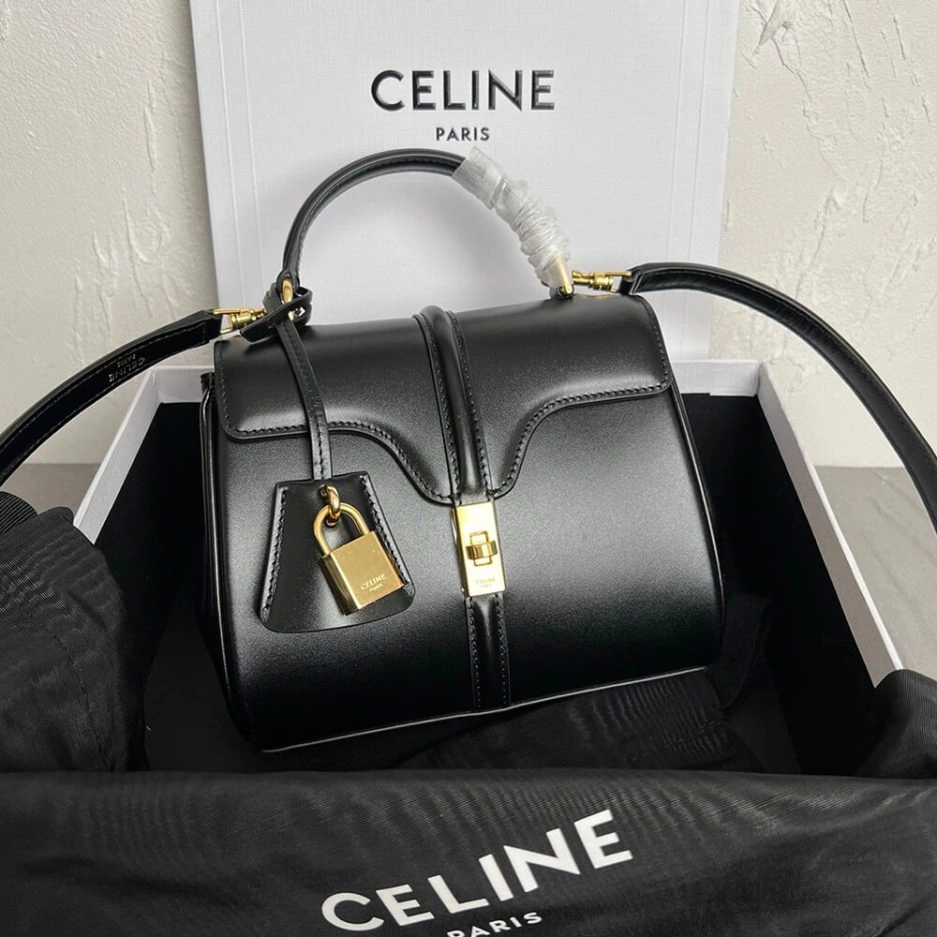 Celine MINI 16 IN SATINATED CALFSKIN(high-end grade) Flexible 1610